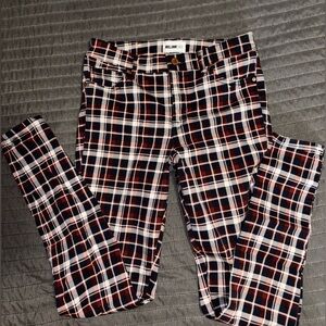 William Rast 29" Inseam Plaid High Rise Skinny Leg Women's Denim Jeans NWT